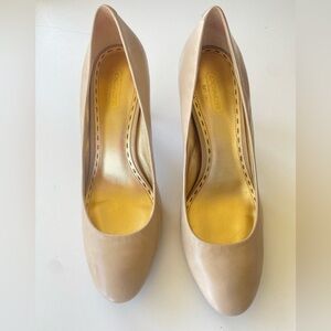 Coach Sheri Pumps Wood Heel Signature Logo Sz 7